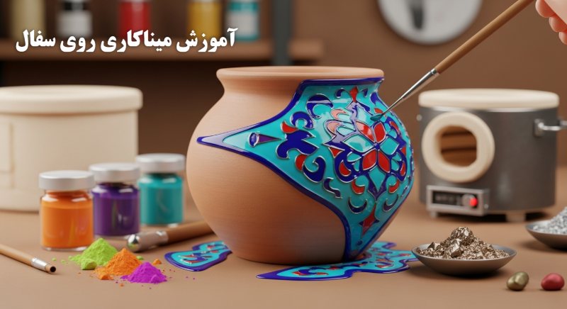 آموزش میناکاری روی سفال در کرج